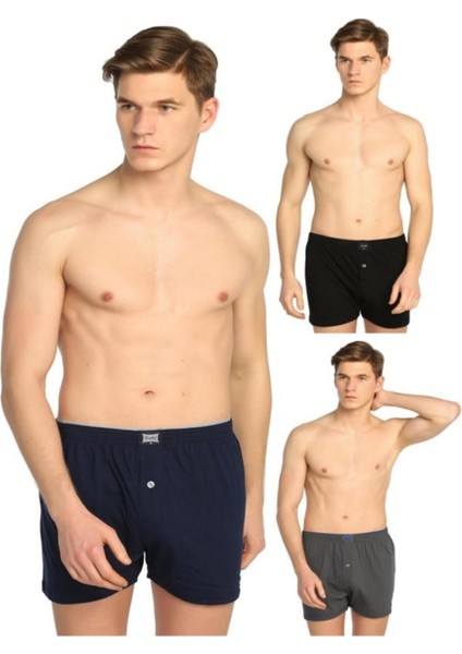 Tutku Erkek Karışık Renk Düğmeli Boxer 6'lı Paket
