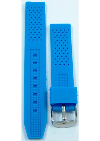 20MM Mavi Silikon Saat Kordonu Gök Mavi Saat Kayışı Toz Tutmaz fırsatları