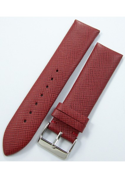 Bizon Bordo Deri Saat Kordonu 22MM Dikişsiz Klasik Saat Kayışı
