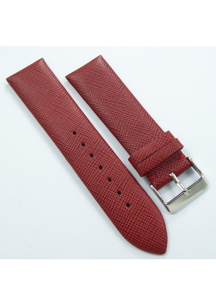 Bizon Bordo Deri Saat Kordonu 24MM Dikişsiz Klasik Saat Kayışı modelleri