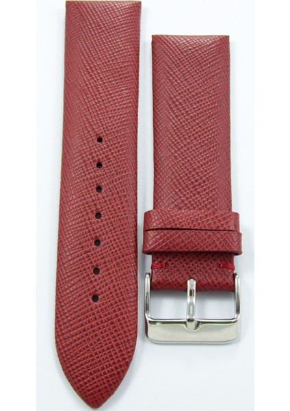 Bizon Bordo Deri Saat Kordonu 24MM Dikişsiz Klasik Saat Kayışı indirimleri