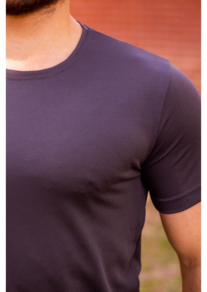 Füme Basic Rahat Ince Petek Kumaş Erkek Spor Tshirt 22ETSHPORT modelleri