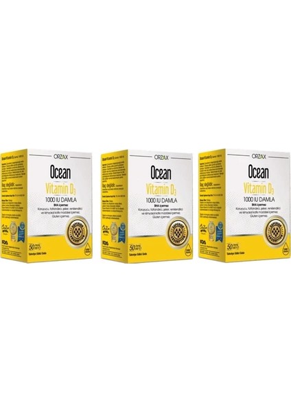 Ocean D3 1000 50 ml Damla x 3