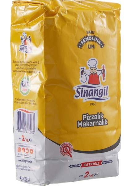 Sarı Semolina Pizzalık ve Makarnalık Un 2 kg