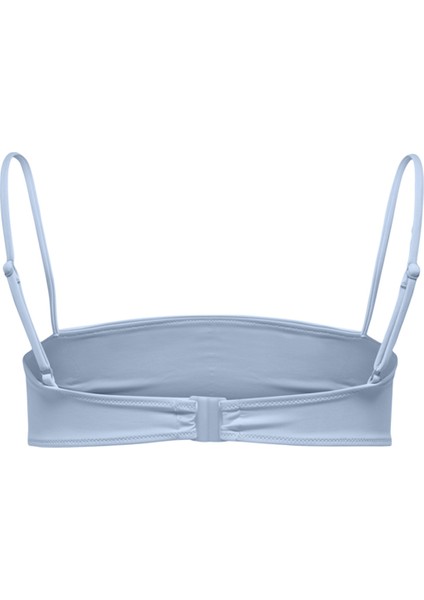 Onlolli Top Normal Kalıp Düz Gök Mavi Kadın Bikini Üst