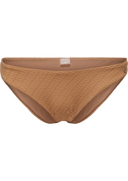 Onltamara Textured Brazilian Normal Kalıp Desenli Tarçın Kadın Bikini Alt