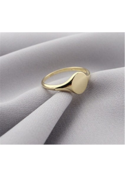 Şövalye Altın Yüzük - 14 Ayar Altın Oval Mühür Yüzük - Kişiselleştirilebilir Harf Yazılabilir Yüzük modelleri