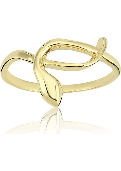 Gümüş Yüzük - Yılan Helen Kadın 925 Ayar Taşsız Gümüş Yüzük - Tasarım Yılan Eklem Gümüş Hediye Yüzük