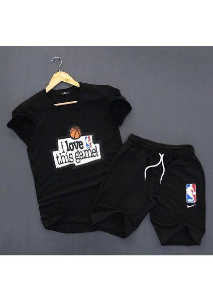 Basketbol Dijital Baskılı %100 Pamuk Ultra Hafif Ter Tutmayan Erkek Şort Takımı