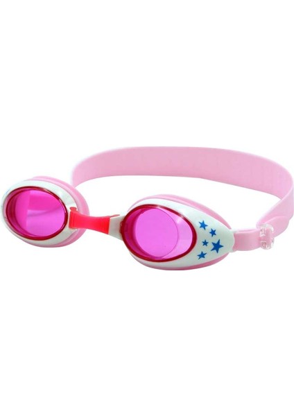 Yıldız Desen Anti-Sis Silikon Yüzme Gözlükleri Çocuklar İçin Kulak Fişleri (Pembe) (Yurt Dışından)