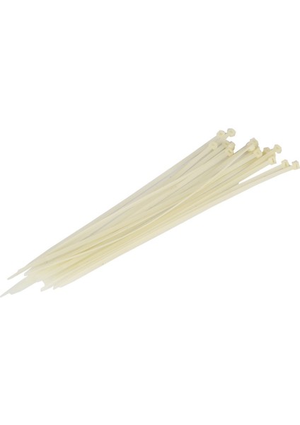 3.6 x 300MM Plastik Beyaz Kablo Bağı 100 Adet