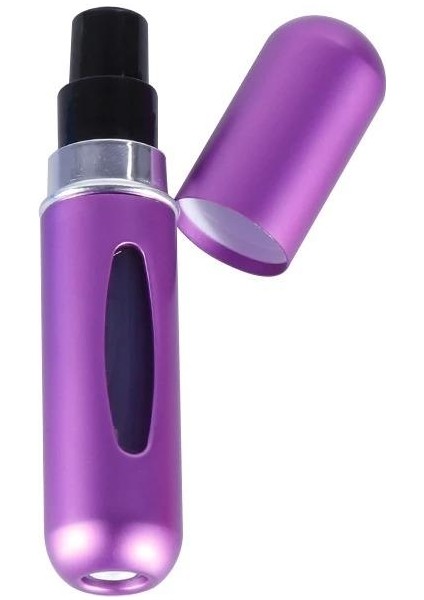 5 ml Doldurulabilir Mini Parfüm Sprey Şişesi Seyahat Alüminyum Sprey Atomizer Mor