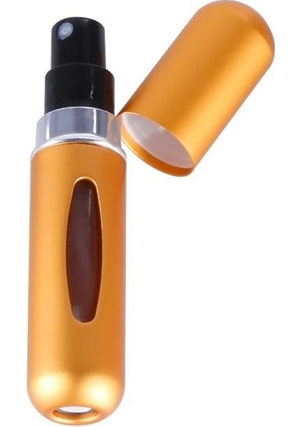5 ml Doldurulabilir Mini Parfüm Sprey Şişesi Seyahat Alüminyum Sprey Atomizer Gold