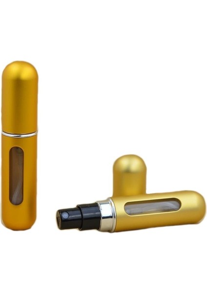 5 ml Doldurulabilir Mini Parfüm Sprey Şişesi Seyahat Alüminyum Sprey Atomizer Gold