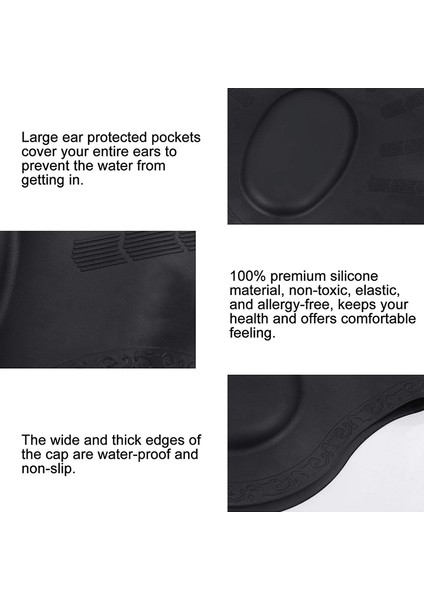 Silikon Kulak Korumalı Su Geçirmez Yüzme Bonesi (Gümüş) (Yurt Dışından) fiyatları