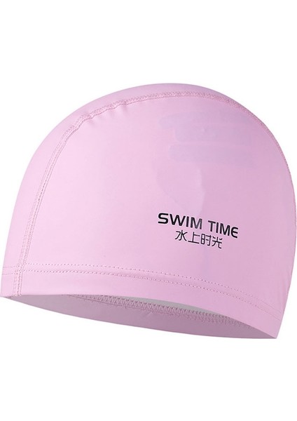 Yetişkin Erkekler ve Kadınlar İçin Pu Kaplı Su Geçirmez Büyütülmüş Yüzme Kap (Pembe) (Yurt Dışından)