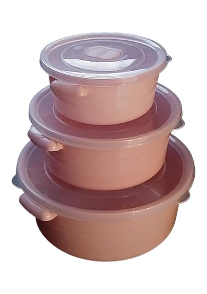 3 Lü Yuvarlak Mikrofresh Tencere(0,5+1+2 Lt)