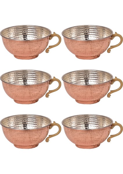 Pınarbaşı Ayran Tası Makine Dövme 500 ml 6lı Takım Kırmızı modelleri