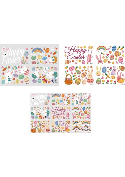 3 Paketler Paskalya Duvar Sticker, Şartname: Kombinasyon 1 () fırsatları