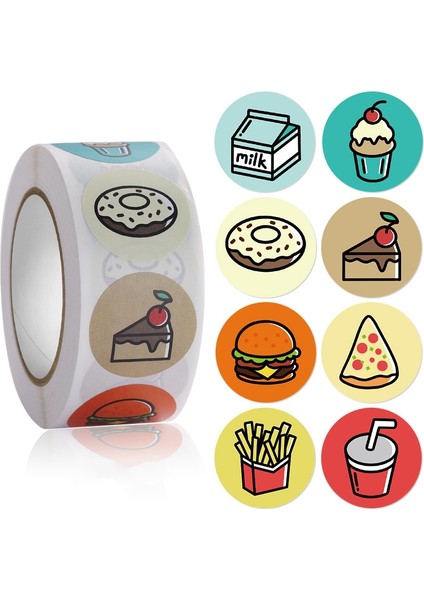 5 Adet Pişirme Karikatür Sevimli Sticker Boyutu: 2.5cm 1 Inç HA030 (Yurt Dışından)