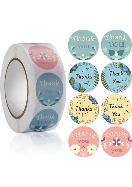 5 Adet Teşekkür Ederim Etiket Sticker Boyut: 2.5cm 1 Inç HA002 (Yurt Dışından)