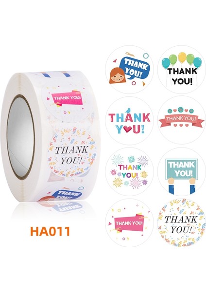 5 Adet Teşekkür Ederim Etiket Sticker Boyut: 2.5cm 1 Inç HA011 (Yurt Dışından)