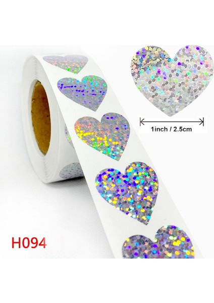 5 Adet Lazer Su Geçirmez Çıkartmalar Boyut: 25MM 500 Rulo H094 (Yurt Dışından)