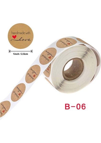 10 Adet Kraft Kağıt Sızdırmazlık Çıkartmaları Boyutu: 2.5cm 1 Inç B-06 (Yurt Dışından)