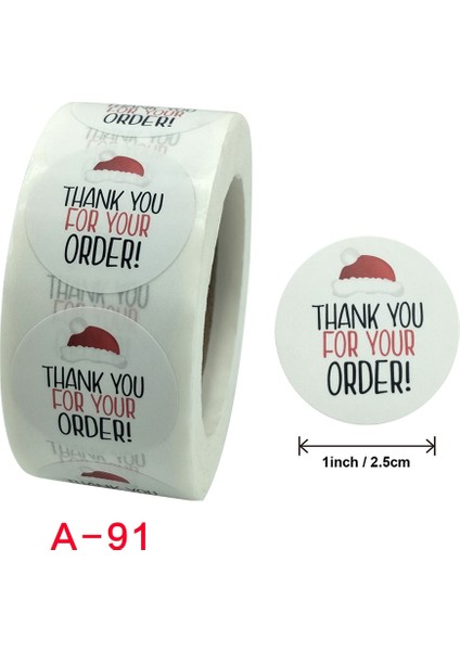 10 Adet Tatil Hediye Sticker Boyutu: 2.5 cm 1 Inç A-91 (Yurt Dışından)