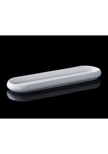 SCT-21-0232 Bianco Perla Porselen Oval Tabak 28X7.5X2 cm