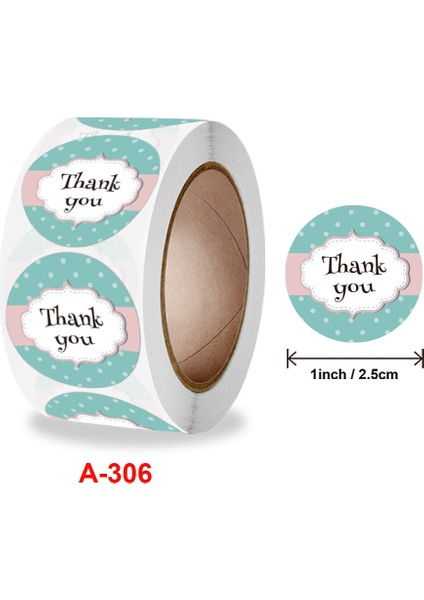 10 Rulo Teşekkürler Etiket Boyut: 2.5cm 1 Inç A-306 (Yurt Dışından)