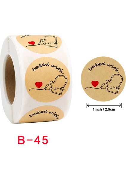 10 Adet Tatil Dekorasyon Sticker Boyut: 2.5cm 1 Inç B-45 (Yurt Dışından)