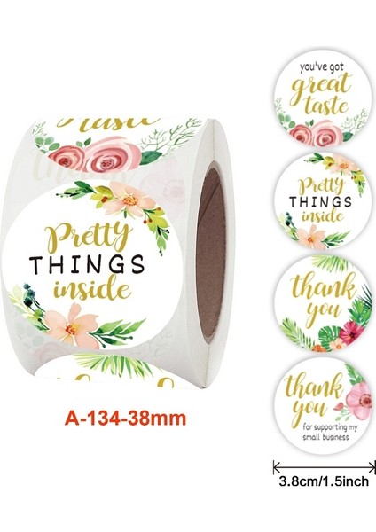 Olanağı Sağlayan 38 Cm'lik 1.5 Inç: 5 Adet Rulo Çiçek Sen Stickers Boyut Ederiz A-134-38MM (Yurt Dışından)