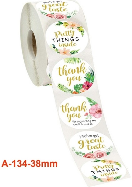 Olanağı Sağlayan 38 Cm'lik 1.5 Inç: 5 Adet Rulo Çiçek Sen Stickers Boyut Ederiz A-134-38MM (Yurt Dışından)