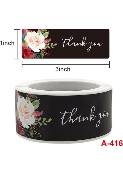 10 Adet Teşekkür Ederim Hediye Paketi Sticker Boyut: 1x3 Inç A-416 (Yurt Dışından) fiyatları