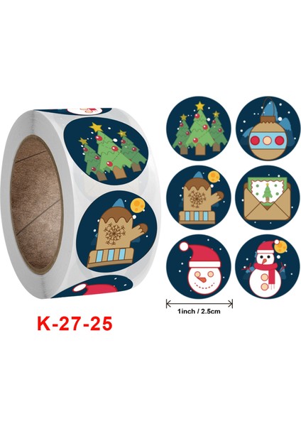 3 Pcs Christmas Etiket Kartı 2.5cm 1inch K-27-25 (Yurt Dışından)