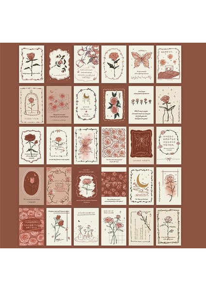 2 Kutu Gül Kartpostal El Kitabı Tebrik Kartları (Yurt Dışından) fiyatları