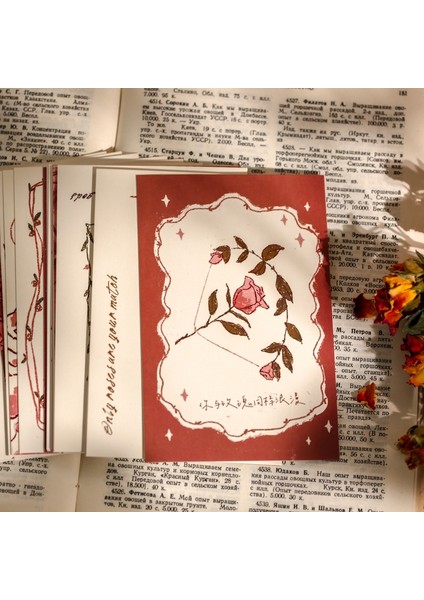 2 Kutu Gül Kartpostal El Kitabı Tebrik Kartları (Yurt Dışından) modelleri