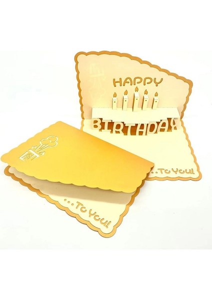 3 Adet 3D Kağıt Oyma Tebrik Kartı Turuncu (Yurt Dışından)