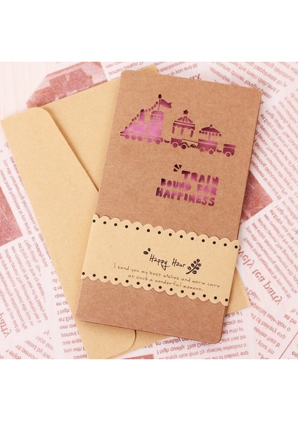15 Adet Tatil Tebrik Kartı Tren (Yurt Dışından)