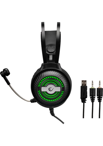 RM-K29 Thunder Siyah Rgb Mikrofonlu Oyuncu Kulaklığı