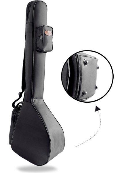 Profesyonel Gigbag Kısa Bağlama Kılıfı - Siyah
