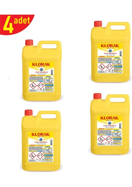 Klorak Çamaşır Suyu 4,24 lt x 4 Adet (Çok Al Az Öde)