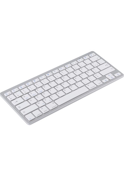 WB-8022 Ultra Ince Kablosuz Bluetooth Klavye - Gümüş (Yurt Dışından)
