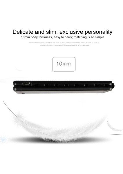 K018 67 Katlanabilir Bluetooth Kablosuz Klavye - Siyah (Yurt Dışından)