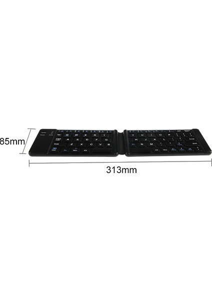 K018 67 Katlanabilir Bluetooth Kablosuz Klavye - Siyah (Yurt Dışından)