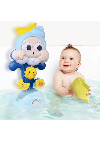 Çocuk Okyanus Su Sprey Balina Eğlenceli Bebek Duş Banyo Oyuncak Seti (Yurt Dışından)