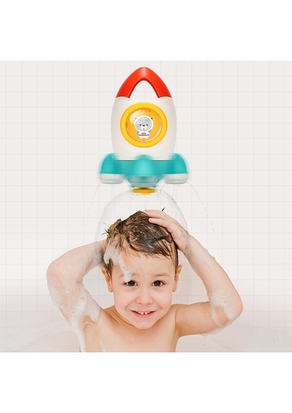 Bebek Banyo Duş Suyu Sprey Dönen Roket Plaj Oyuncakları (Turuncu) (Yurt Dışından)