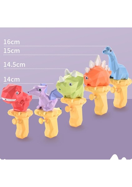 4 Adet Çocuk Sevimli Karikatür Dinozor Su Sprey Oyuncak Yaz Plaj Banyo Su Oyuncak (Stegosaurus) (Yurt Dışından)