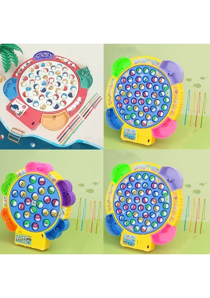 Balıkçılık Oyuncak, Pembe Stil + 45 Balık 4 Çubuklar + Eğitim Içeriği (Yurt Dışından)